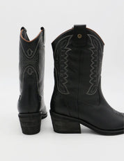 Stivali New York - Unstoppable Western Cowboy Boots | Black Leather