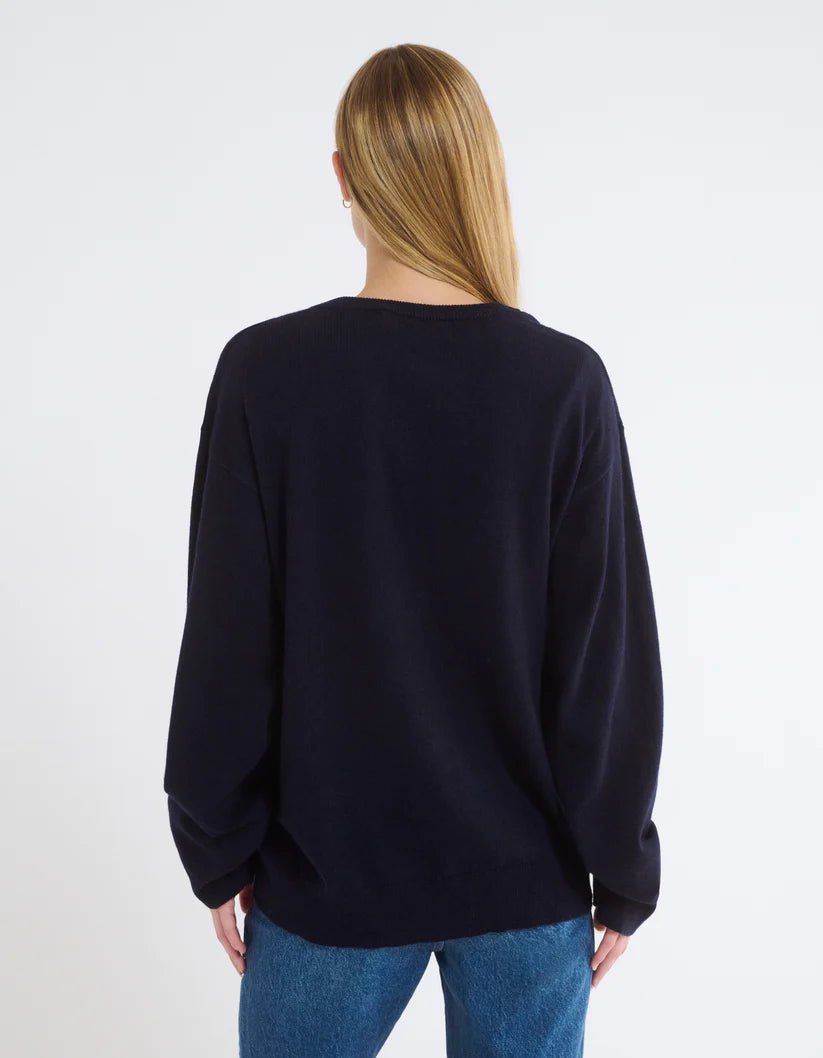 Rumored - Vail V-Neck Sweater | Navy