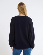 Rumored - Vail V-Neck Sweater | Navy