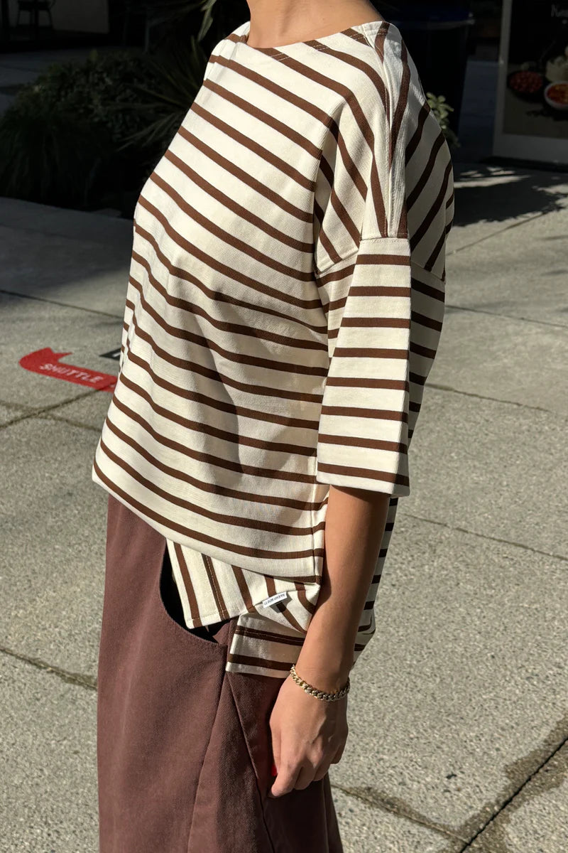 Le Bon Shoppe - Voyage Tee | Coffee Stripe
