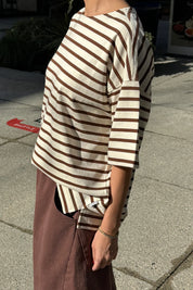 Le Bon Shoppe - Voyage Tee | Coffee Stripe