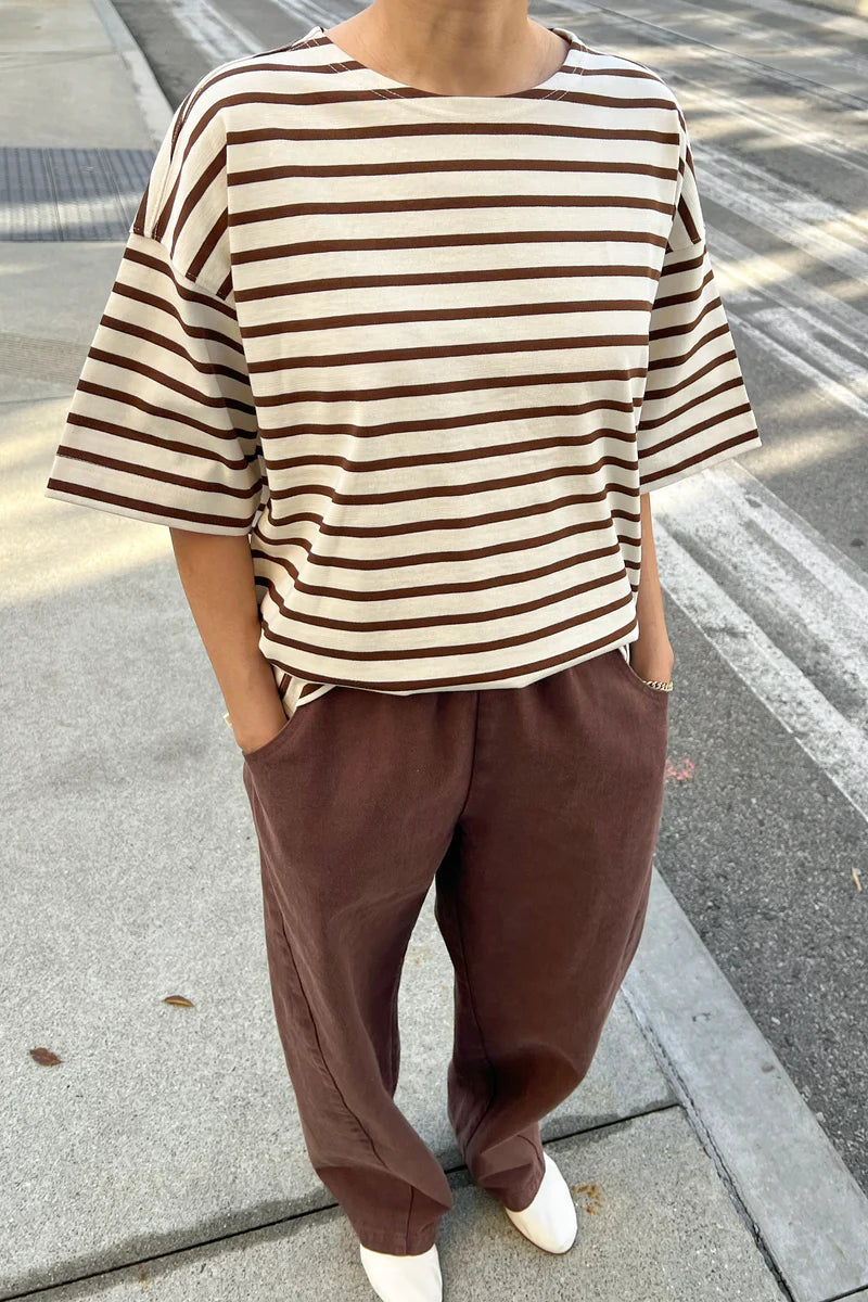 Le Bon Shoppe - Voyage Tee | Coffee Stripe