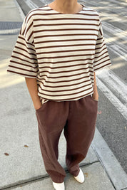 Le Bon Shoppe - Voyage Tee | Coffee Stripe
