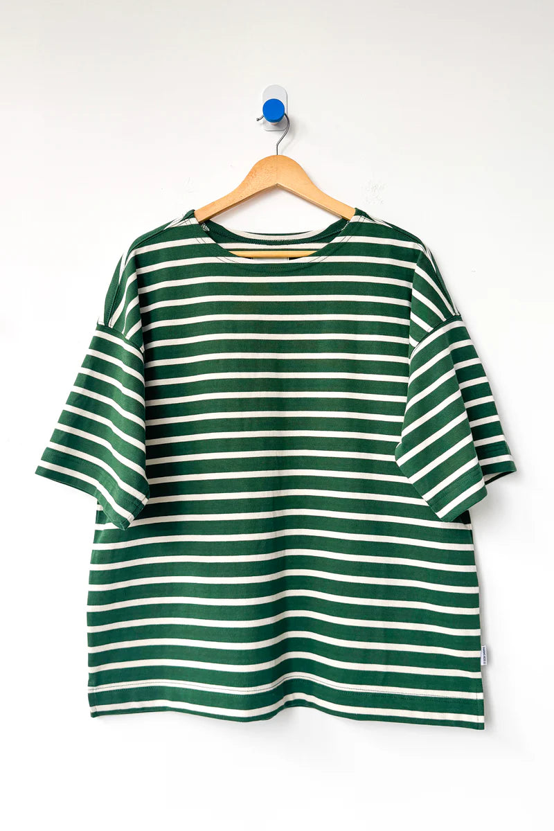 Le Bon Shoppe - Voyage Tee | White Stripe on Pine