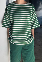 Le Bon Shoppe - Voyage Tee | White Stripe on Pine