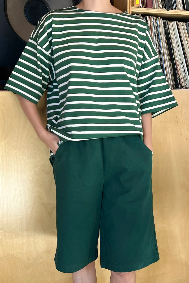Le Bon Shoppe - Voyage Tee | White Stripe on Pine