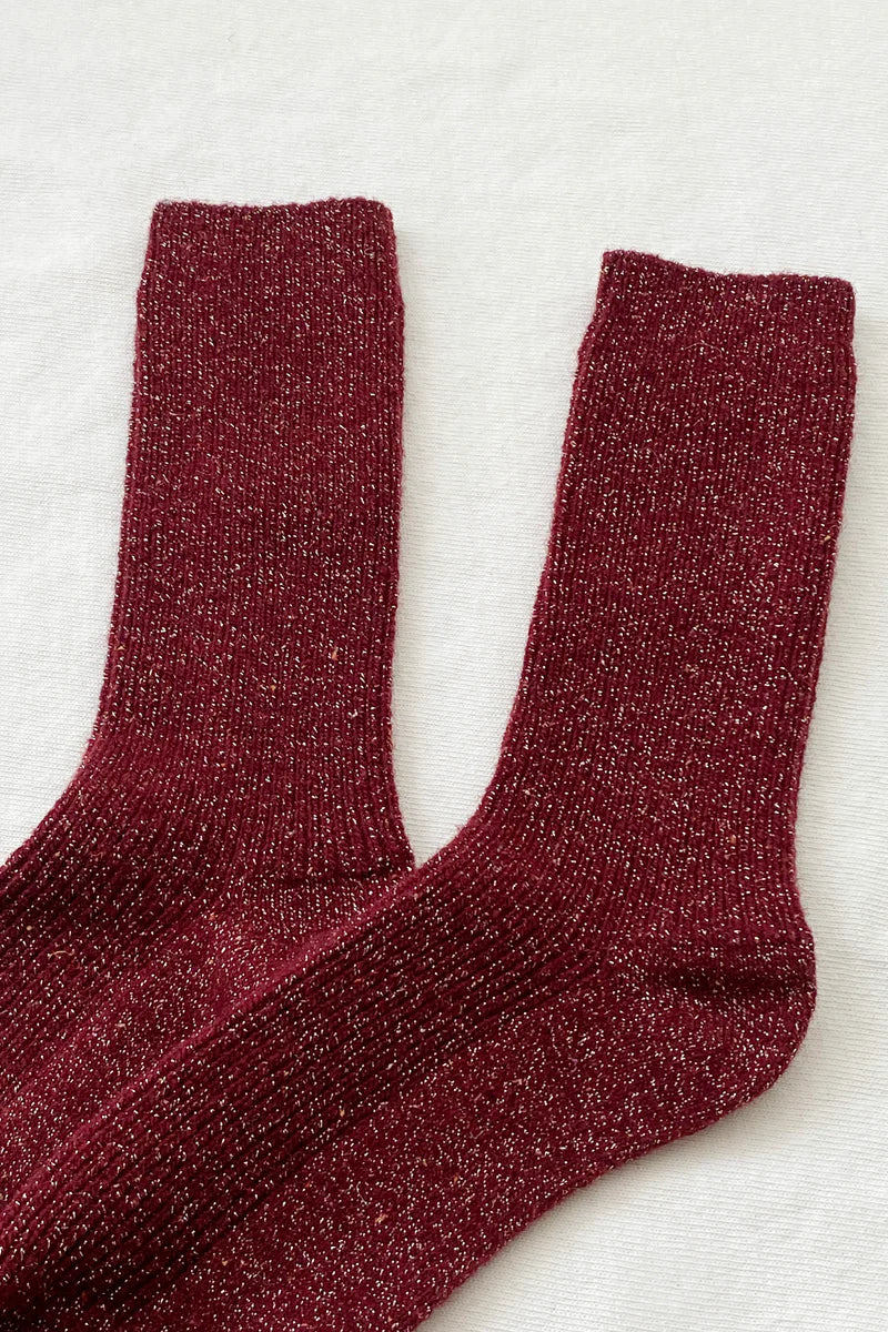 Le Bon Shoppe - Winter Sparkle Socks | Wine