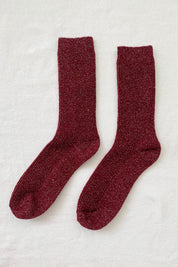 Le Bon Shoppe - Winter Sparkle Socks | Wine