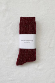 Le Bon Shoppe - Winter Sparkle Socks | Wine
