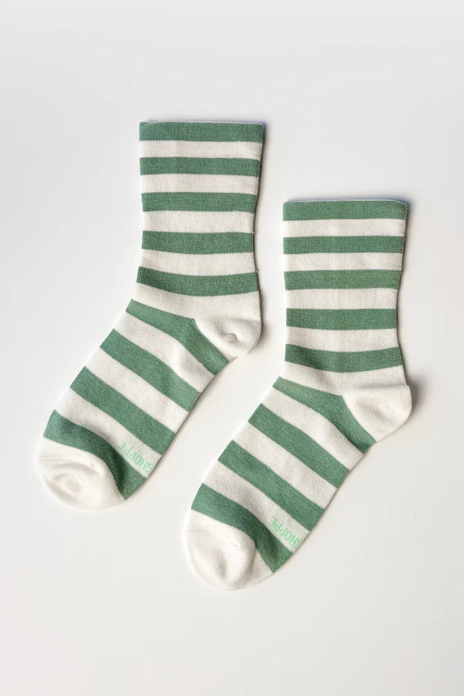 Le Bon Shoppe - Wide Wally Socks | Matcha Stripe