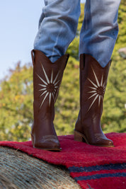 Stivali New York - Moonrise Western Cowboy Boots | Brown Cognac Leather