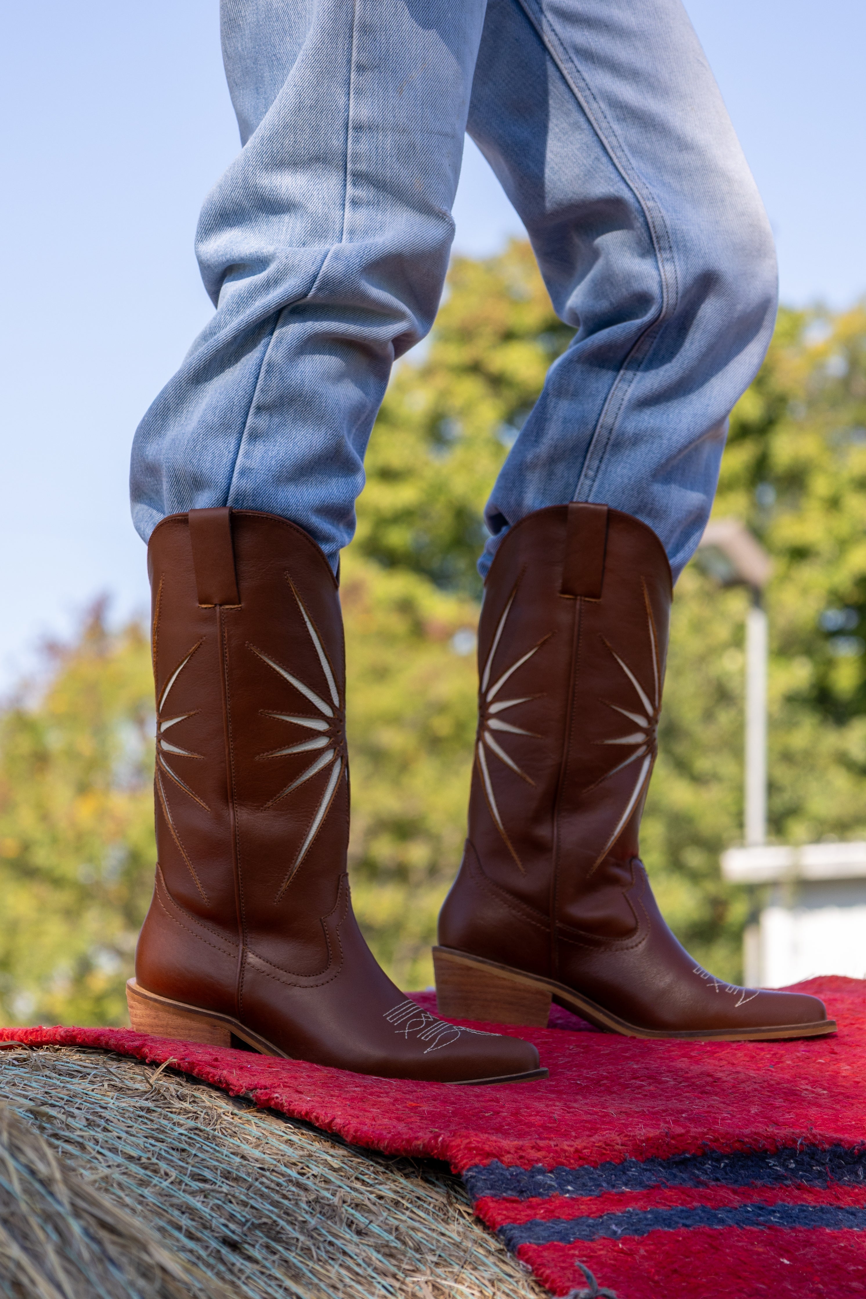 Stivali New York - Moonrise Western Cowboy Boots | Brown Cognac Leather