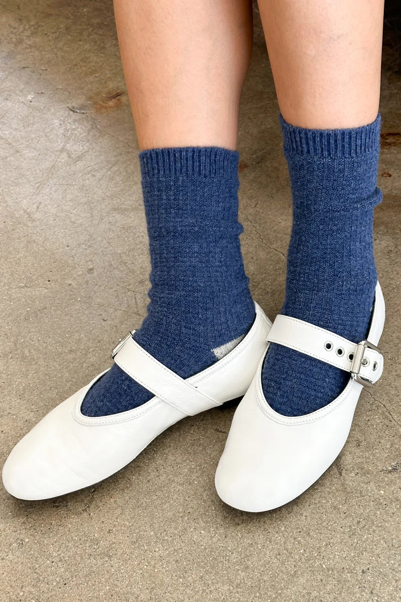 Le Bon Shoppe - Wool Waffled Socks | Denim