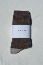 Le Bon Shoppe - Wool Waffled Socks | Brown