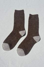 Le Bon Shoppe - Wool Waffled Socks | Brown