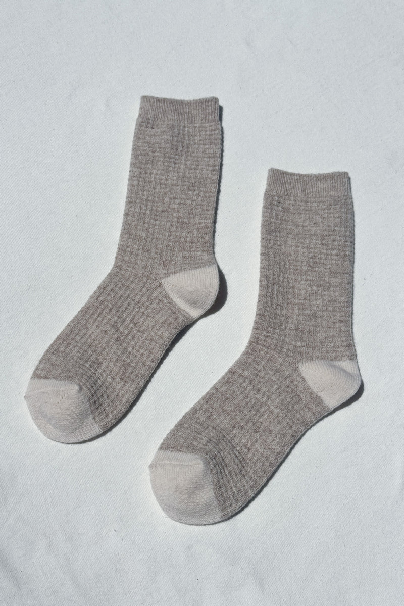 Le Bon Shoppe - Wool Waffled Socks | Oatmeal