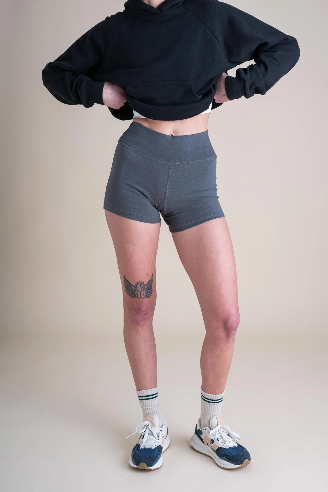 Conscious Clothing - Yoga Shorts | Concrete
