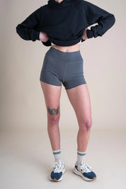 Conscious Clothing - Yoga Shorts | Concrete