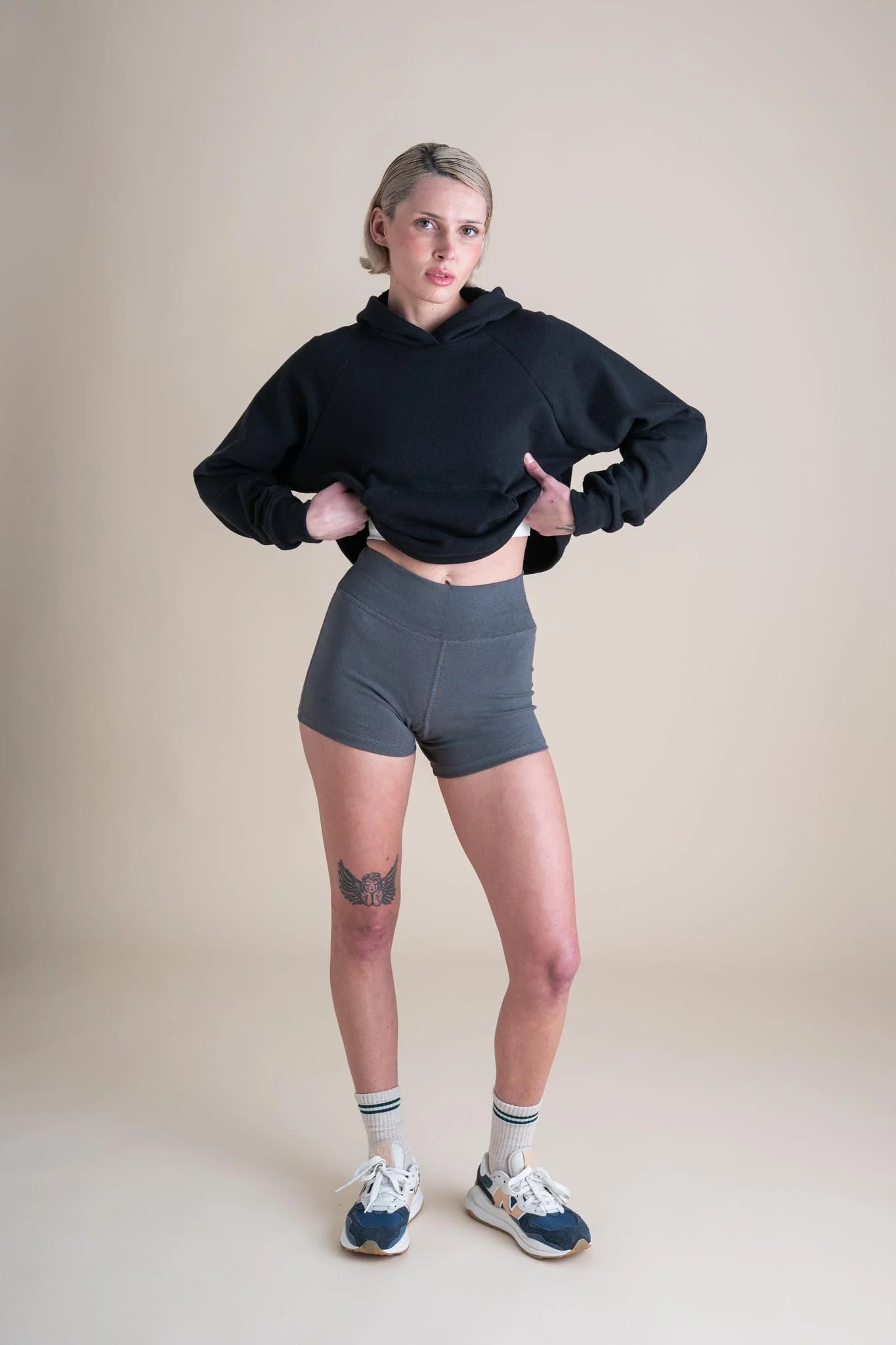 Conscious Clothing - Yoga Shorts | Concrete