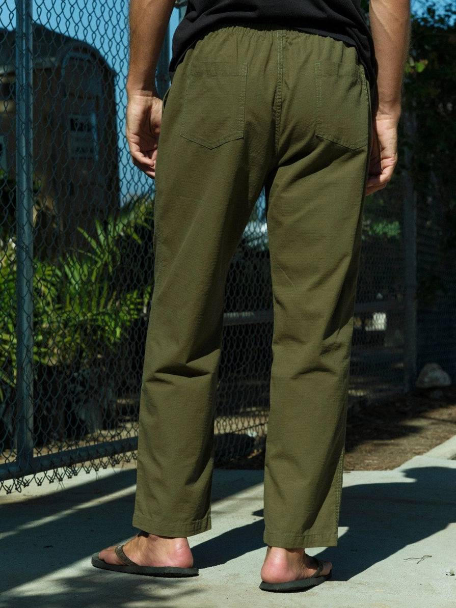Mollusk - Drawstring Salvador Pants | Mash Green Ripstop
