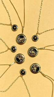 Michelle Starbuck Designs - Poppy Locket Necklace- Black: 20"
