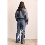 Blank Lab - Contrast Color Sweather Top | Heather Grey/White