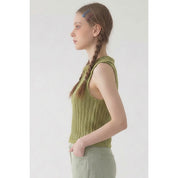 The Blank Lab - Summer Knit Halter Tank | Olive