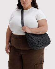 Baggu - Medium Nylon Crescent Bag | Charcoal Ditsy Floral