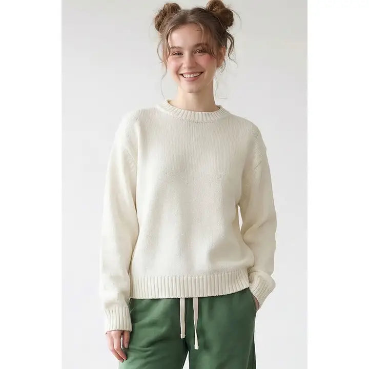 Blank Lab - Organic Cotton Crew Neck | Off-White