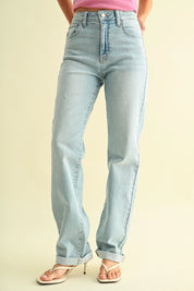 Just Black Denim - High Rise Straight | Light Denim