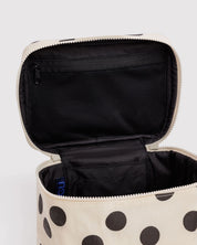 Baggu - Large Cosmetic Case | Cream and Black Polka Dot