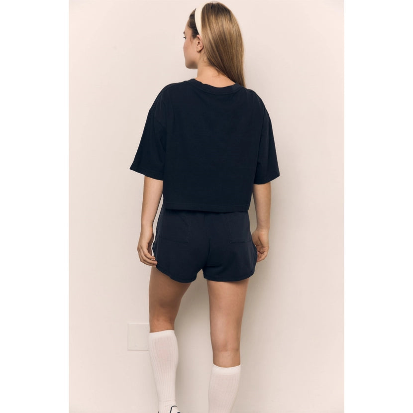 Blank Lab - Loose Fit Cropped Tee | Black