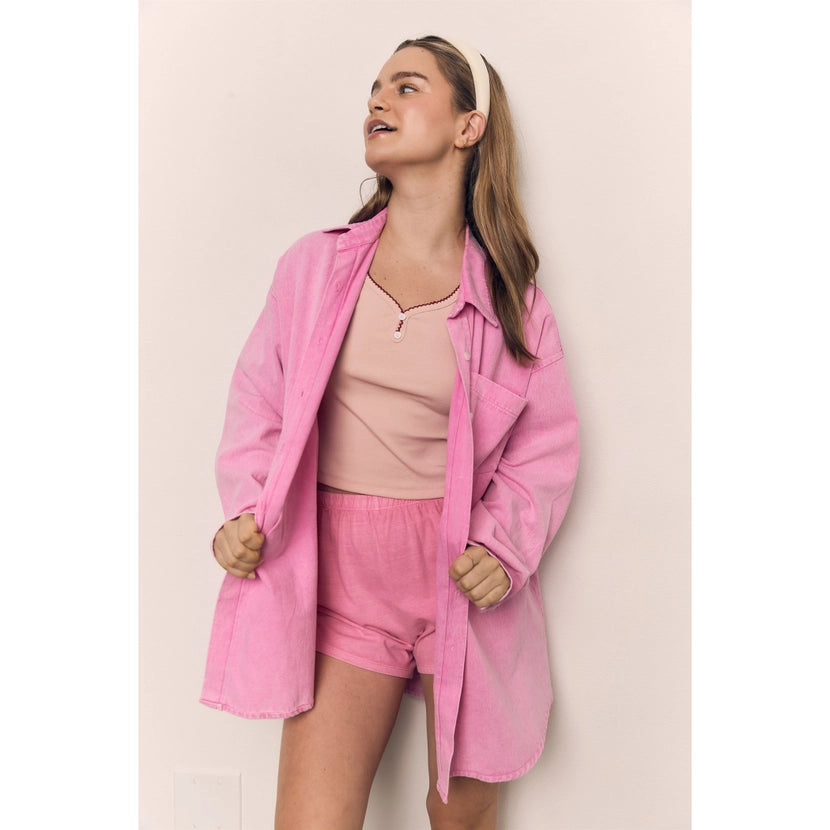 Blank Lab - Oversized Classic Dress Shirt | Pink