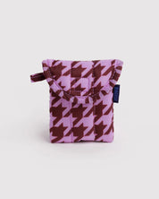 Baggu - Puffy Earbuds Case | Pink Houndstooth