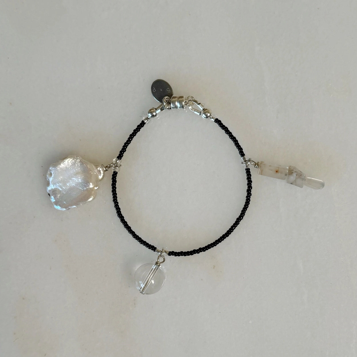 Sea + Pattern - Gem Charm Bracelet