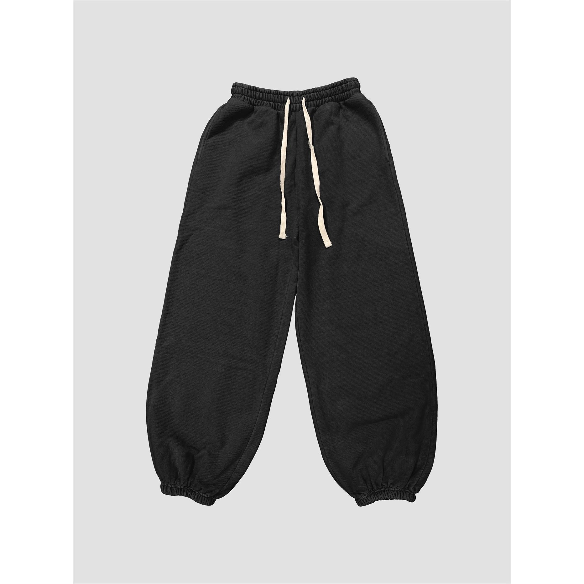 Blank Lab - Cotton Terry Wide Jogger Pants | Black