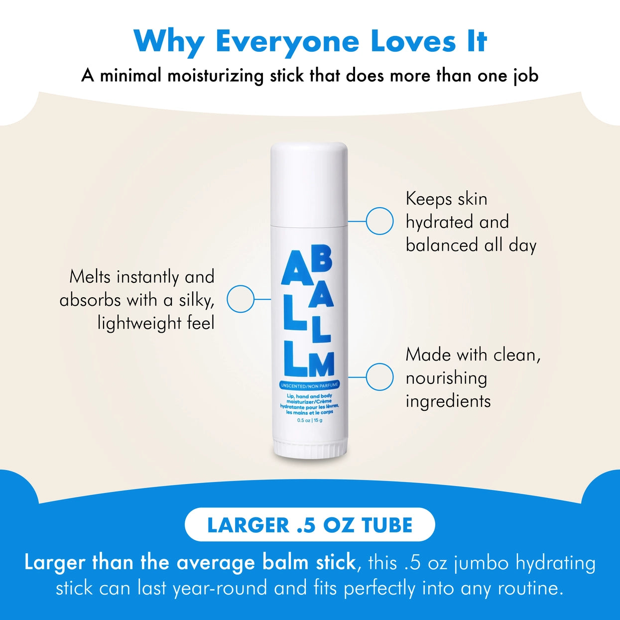 Zizia Botanicals - Giant All Balm Jumbo Stick | Unscented