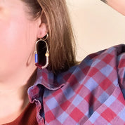 Michelle Starbuck - Balance Earrings | Yellow Jasper, Periwinkle, + Oxblood