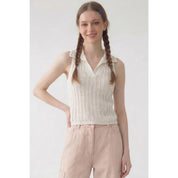 The Blank Lab - Summer Knit Halter Tank | Ivory