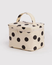 Baggu - Large Cosmetic Case | Cream and Black Polka Dot
