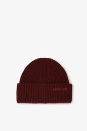Arctic Fox & Co. - Embroidered Merino Wool Beanie | Dark Walnut Brown
