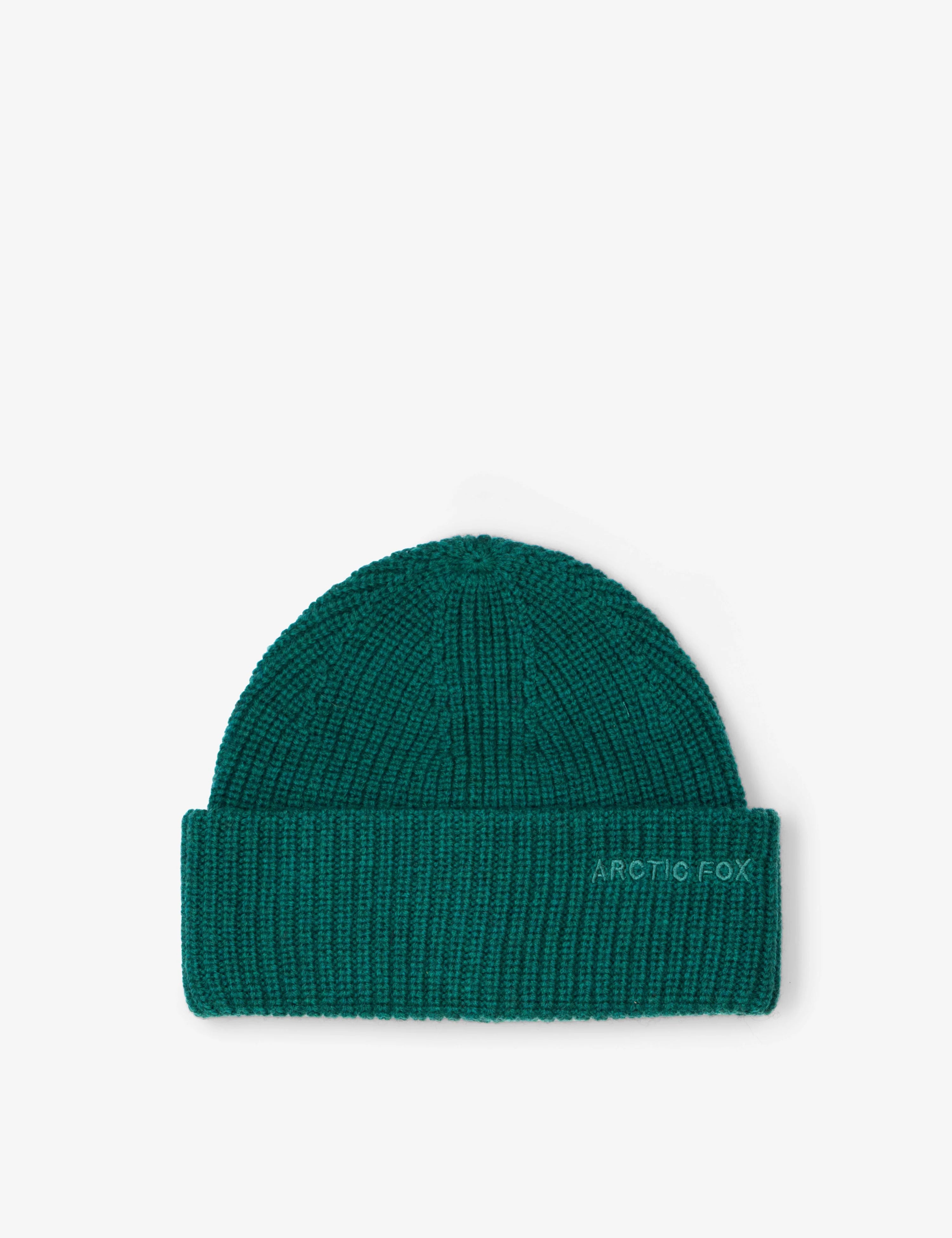 arctic-fox-merino-wool-embroidered-beanie-green-autumn-winter-25-front.webp