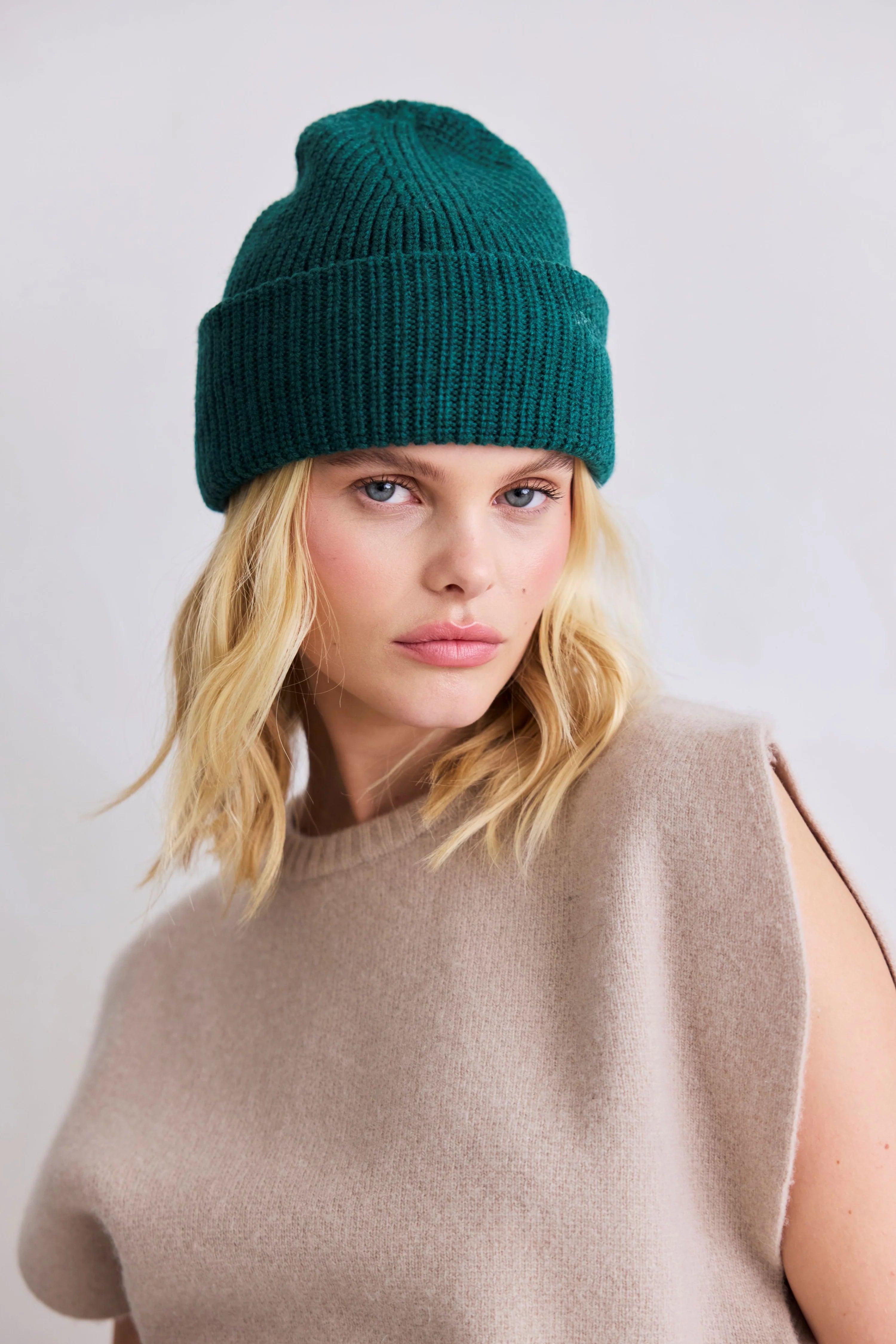 Arctic Fox & Co. - Embroidered Merino Wool Beanie | Alpine Fern