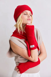 Arctic Fox & Co. - Merino Wool Fingerless Gloves | Flame Red