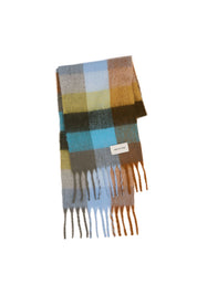 Arctic Fox & Co. - The Reykjavik Check Scarf | Wooded Lake Blue Orange Check