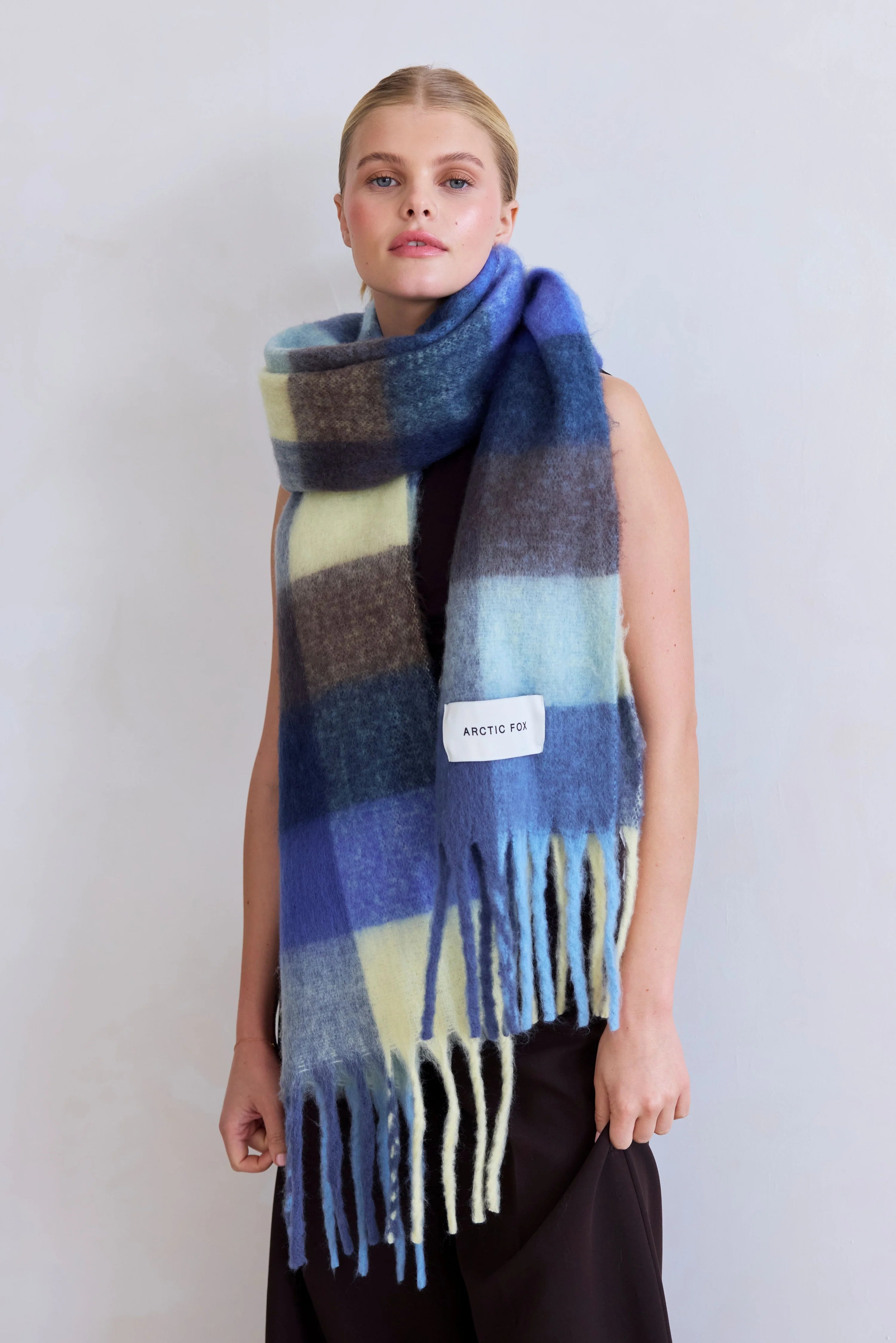 Arctic Fox & Co. - The Reykjavik Check Scarf | Moonlit Haze