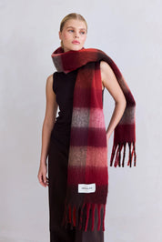 Arctic Fox & Co. - The Reykjavik Check Scarf | Winterberry Burgundy
