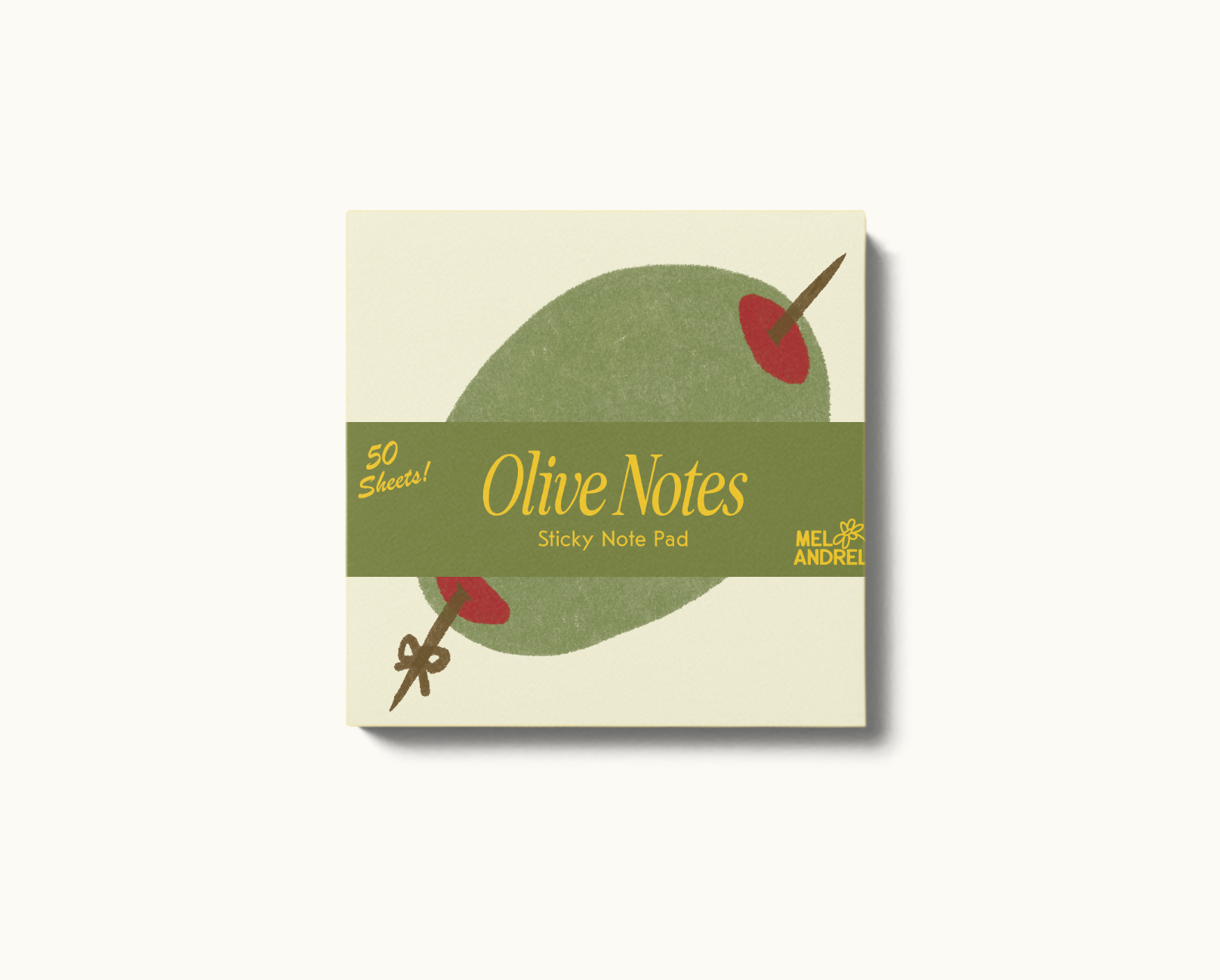 Mel Andrel - Olive Sticky Notes