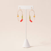 Michelle Starbuck Designs - Hyacinth, Rose, Olive, and Topaz Balance Earrings: Brass