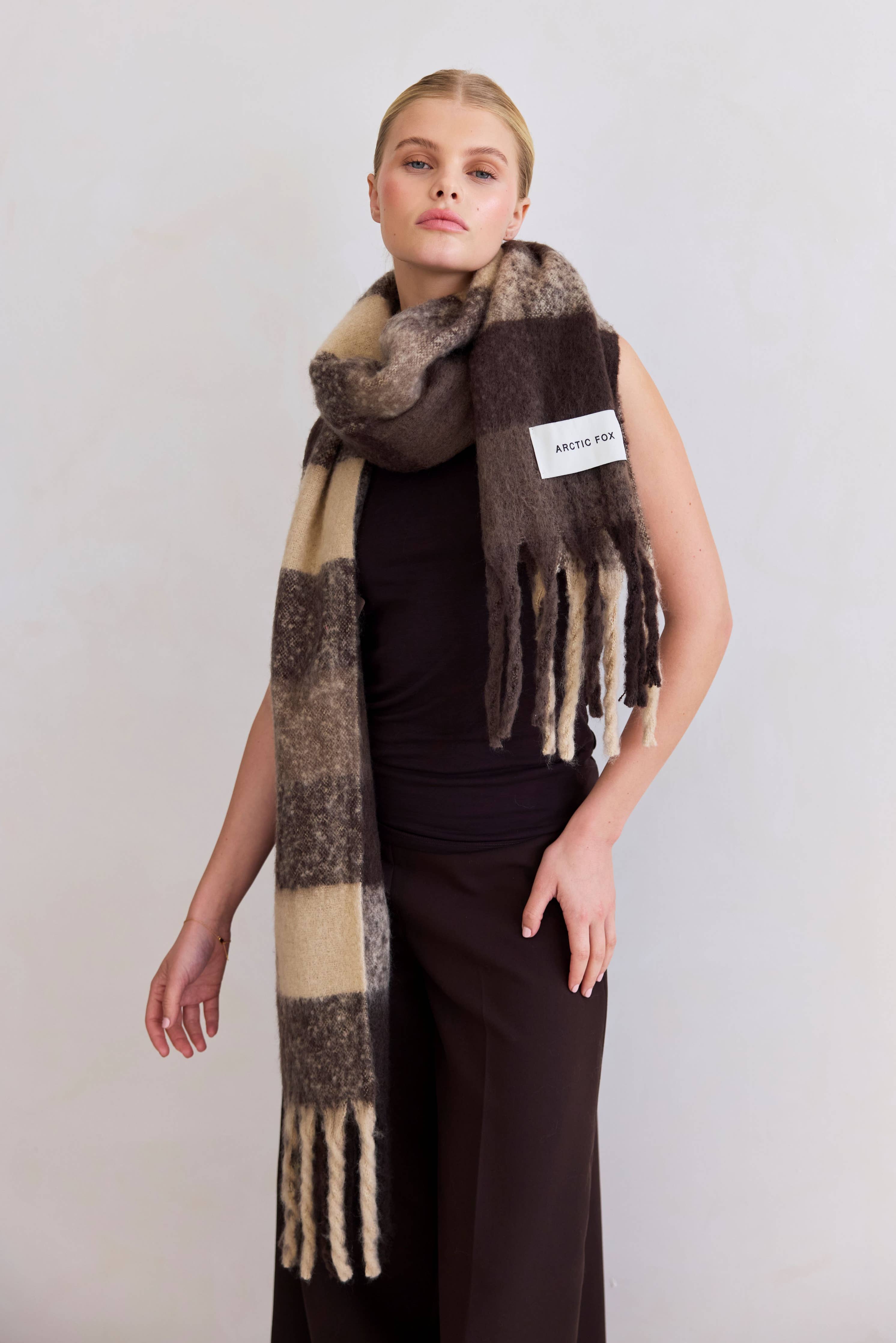 Arctic Fox & Co. - The Reykjavik Scarf | Brown Check